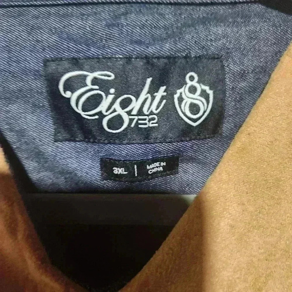 Big and Tall Mens Eight 732 denim shirt, size 3xl. NWOT - Picture 2 of 9